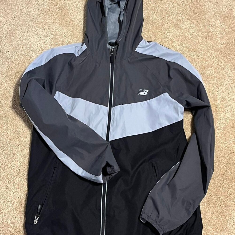 New-balance Men's Grey and Black Jacket